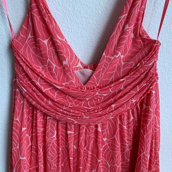 Diane Von Furstenberg Leaf Print Silk Glenn Dress 4 - Picture 2 of 8